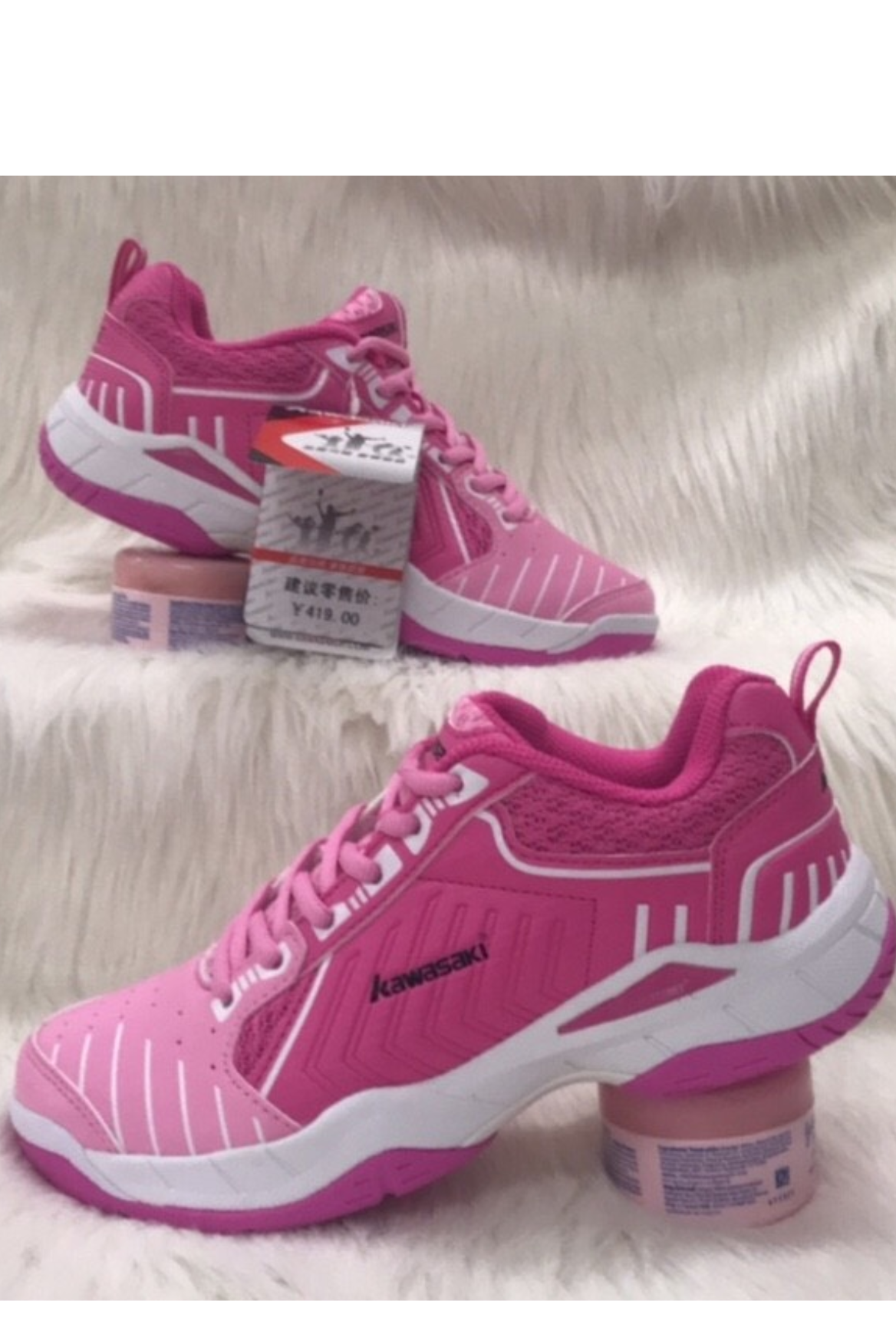 Giày bóng chuyền, cầu lông nữ Kawasaki K162 màu hồng